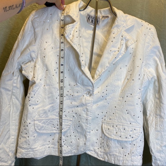 Karen hart white embroidered jean jacket - Picture 13 of 14